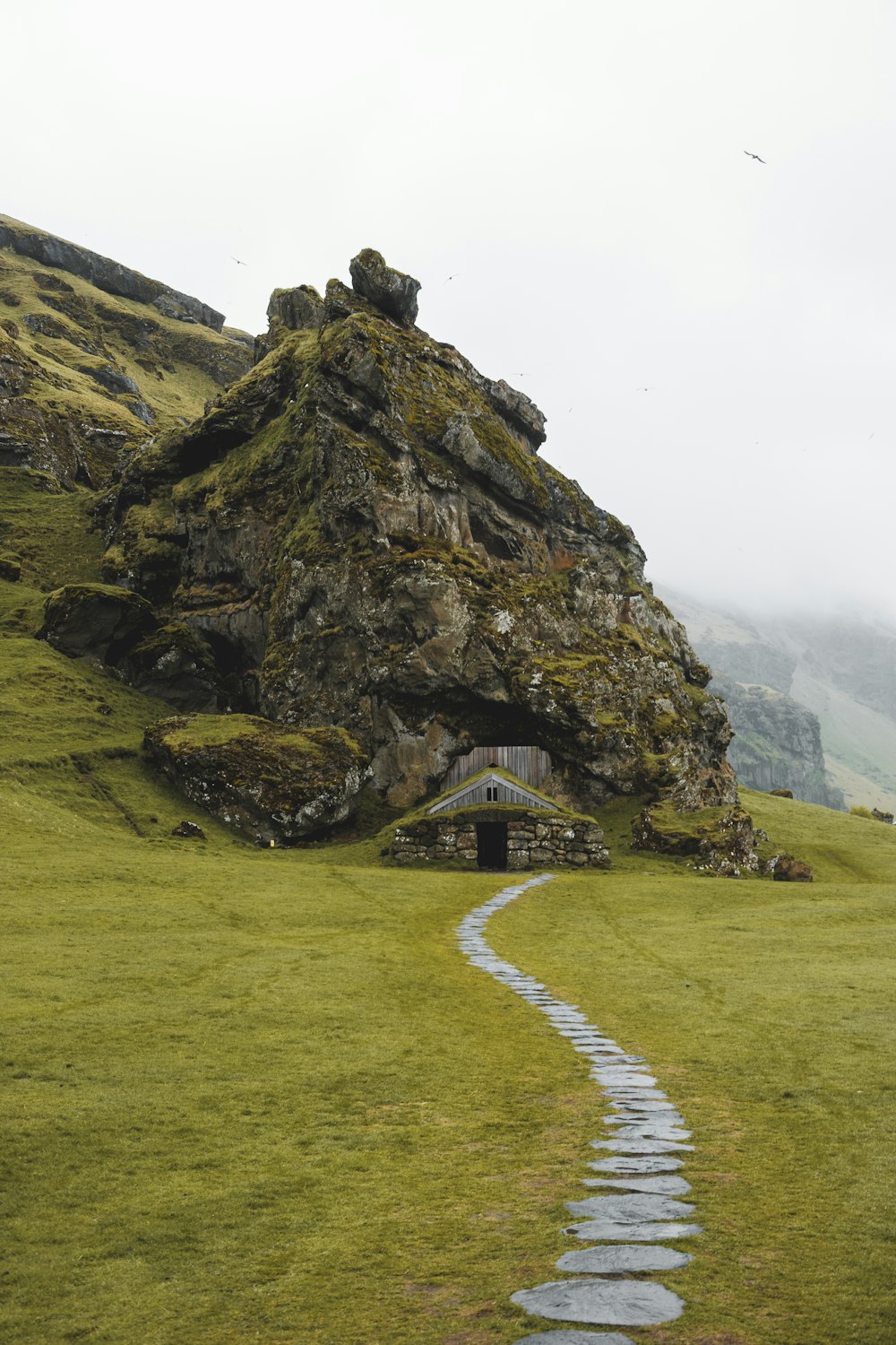 a building on a cliff