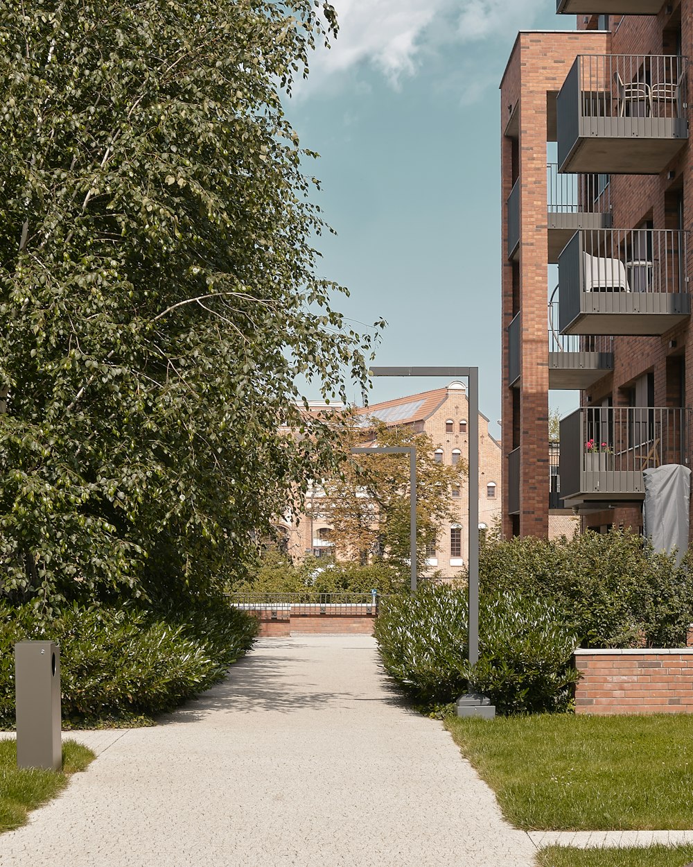 a path between buildings