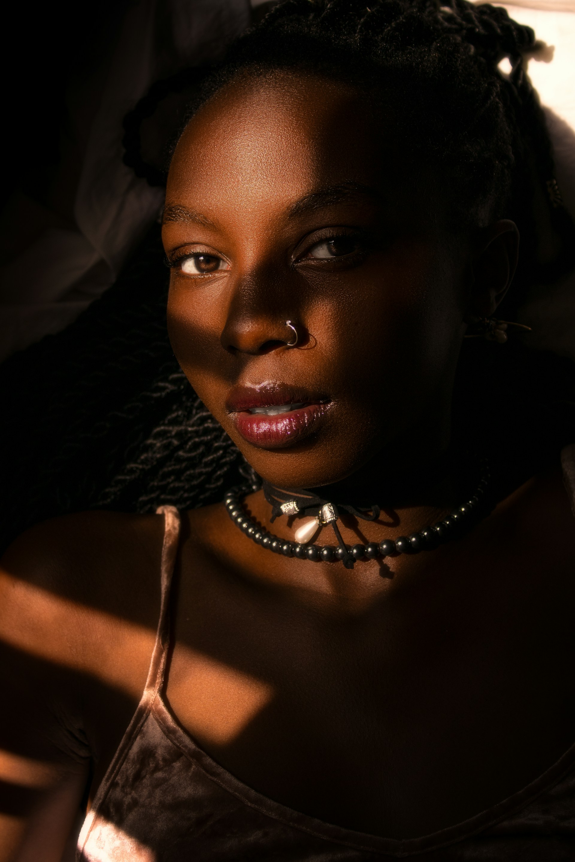 a person with a necklace