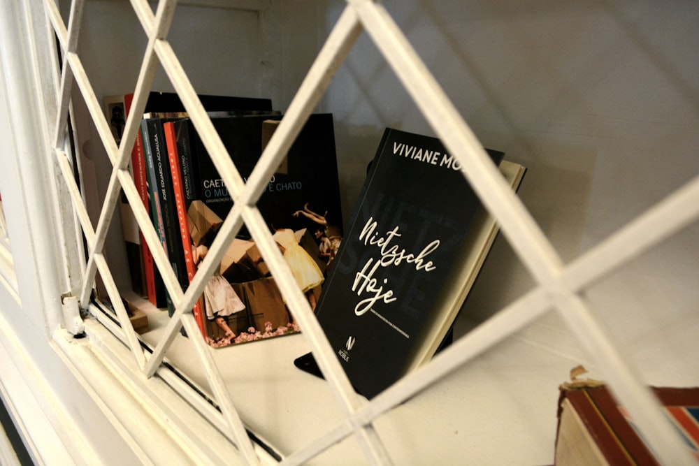 a book on a shelf