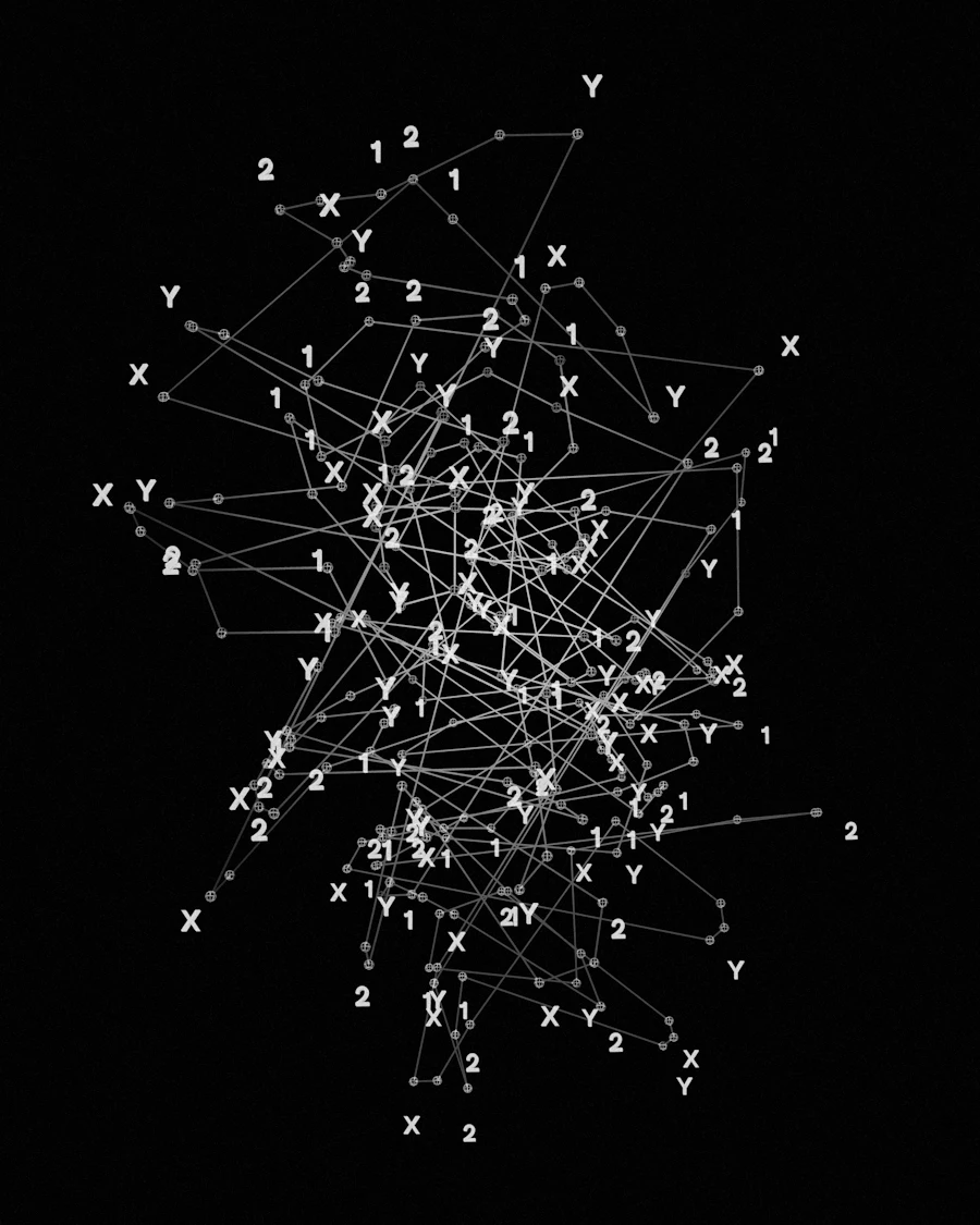 A web of connected points and lines on a dark background, an abstract picture of data moving between systems