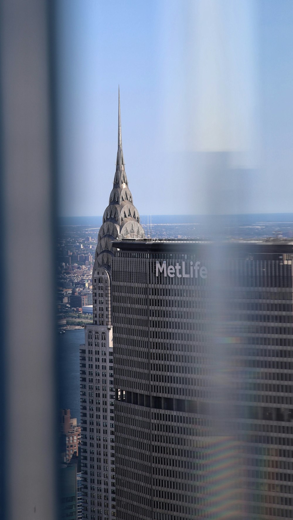 a view of a city from a window