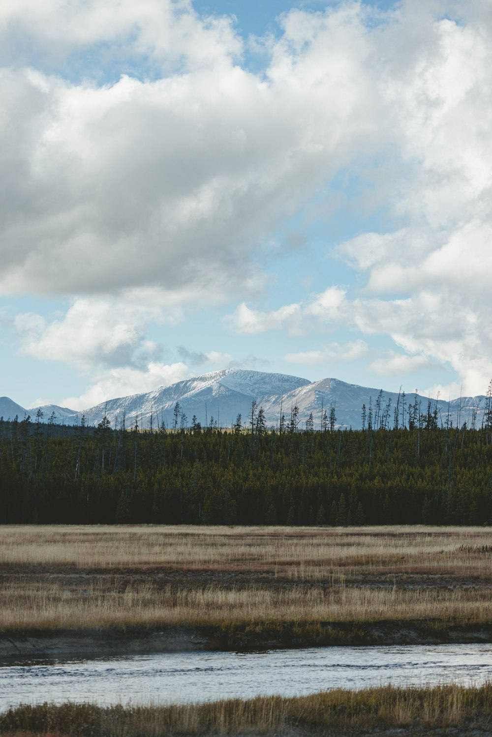 a mountain in the distance