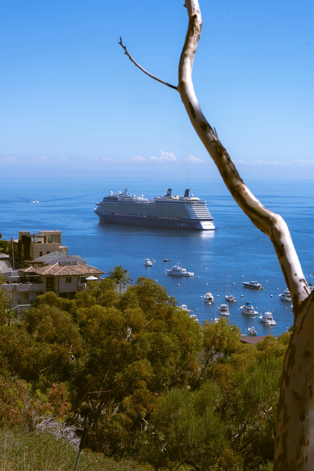 a large ship in the water