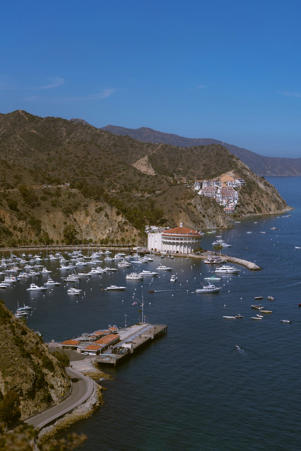 a body of water with boats and buildings along it