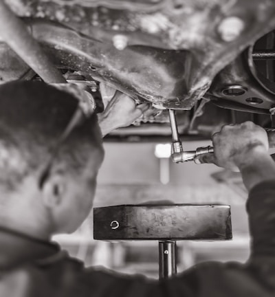 a man working on a machine