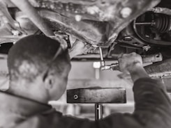 a man working on a machine