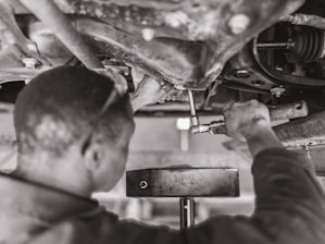 a man working on a machine