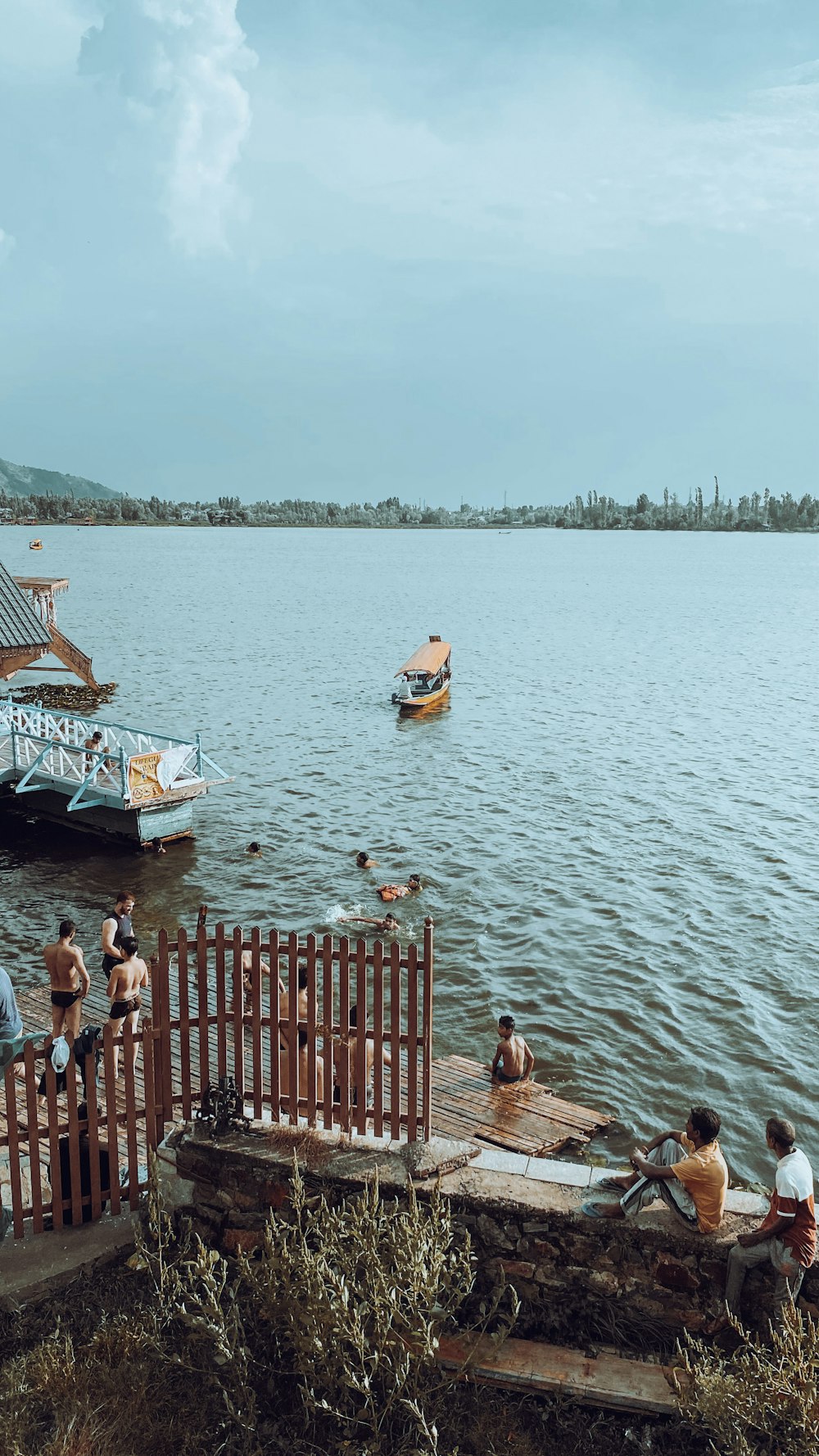 people on a dock