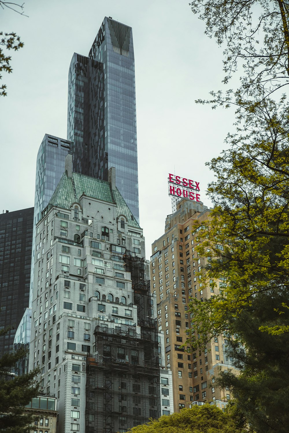 a group of tall buildings