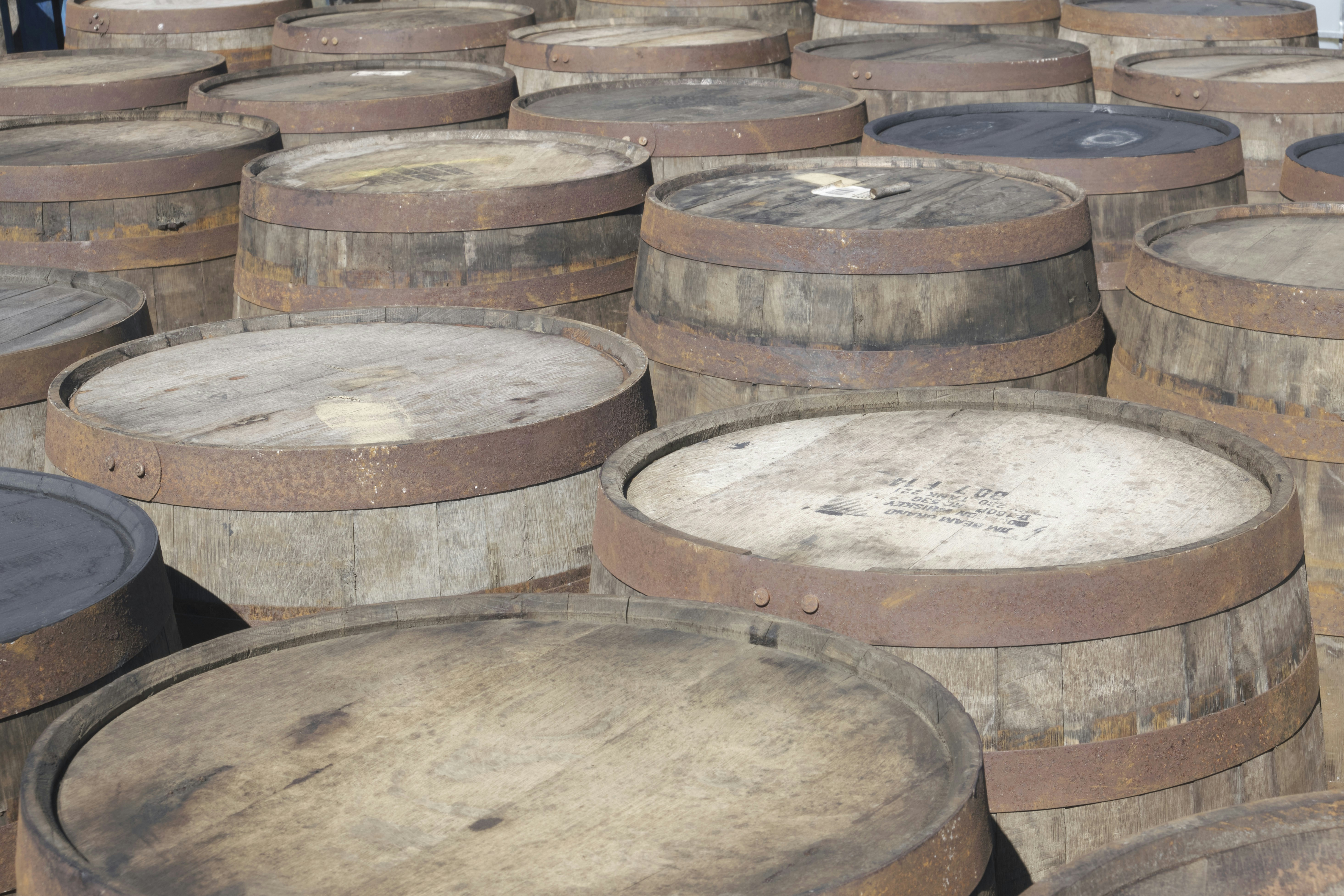 a group of barrels