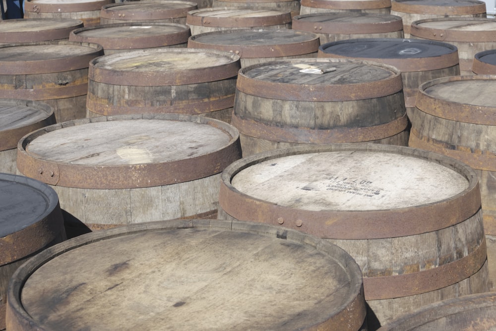 a group of barrels