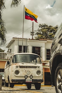 a flag on a pole