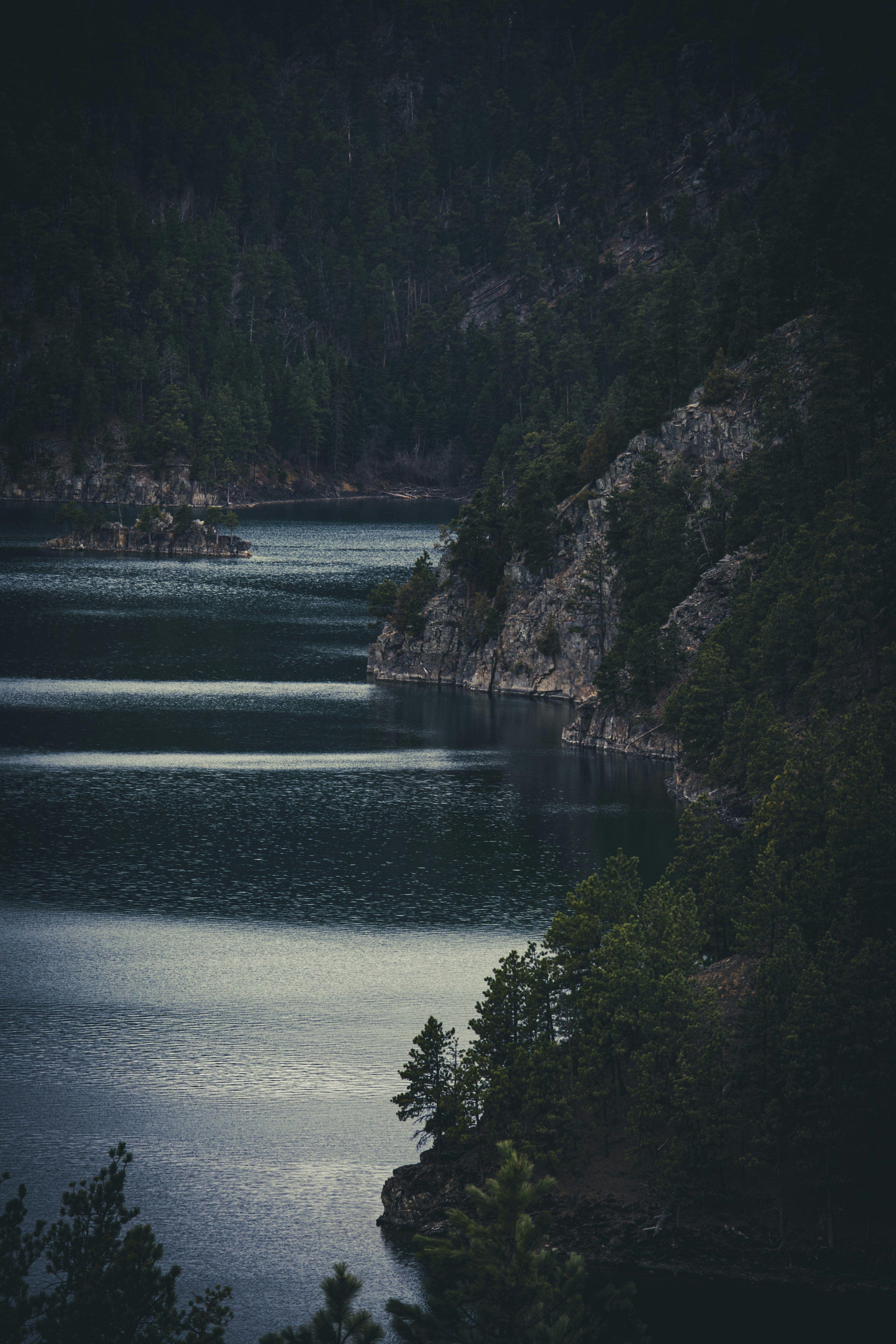 a river with a bridge going over it