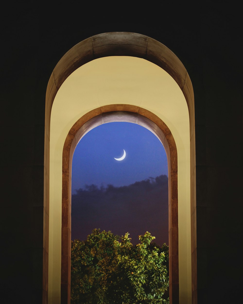 a view of a mountain through a window