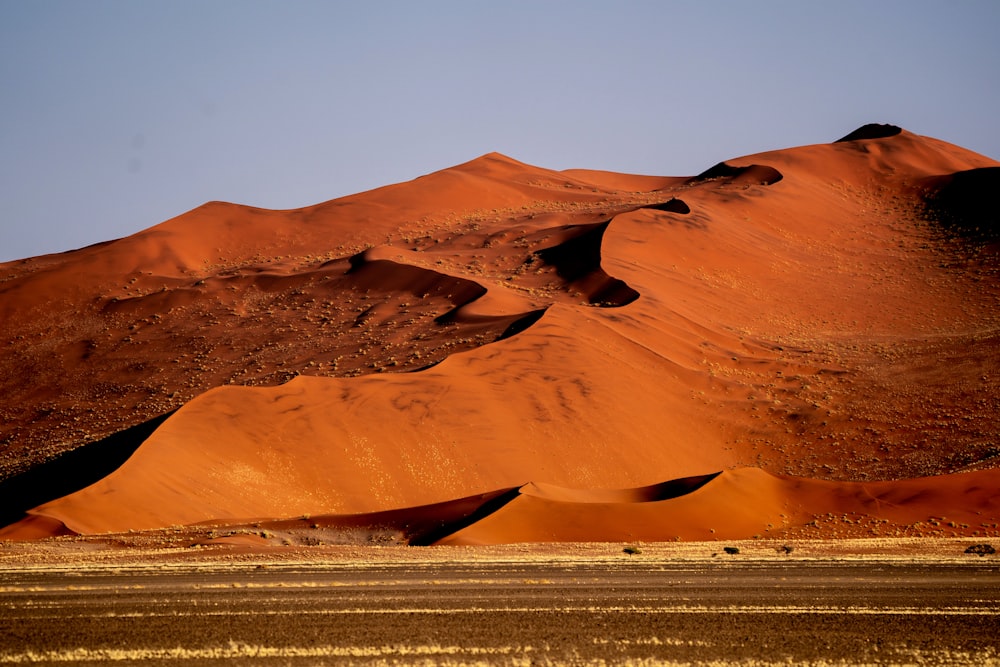 a desert landscape with sand dunes