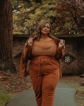 a woman in a dress