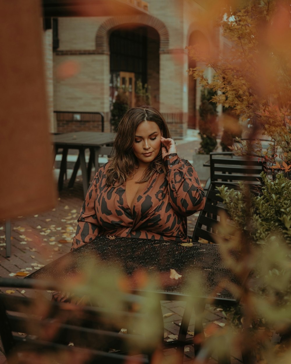 a person sitting at a table