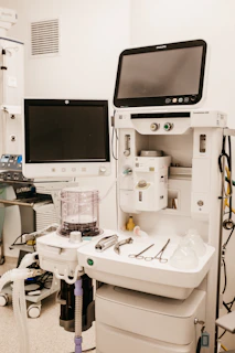 a machine with a screen
