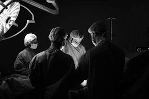 a group of people in a room