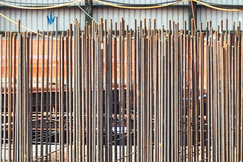 a close up of a fence