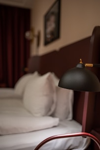 a lamp on a table