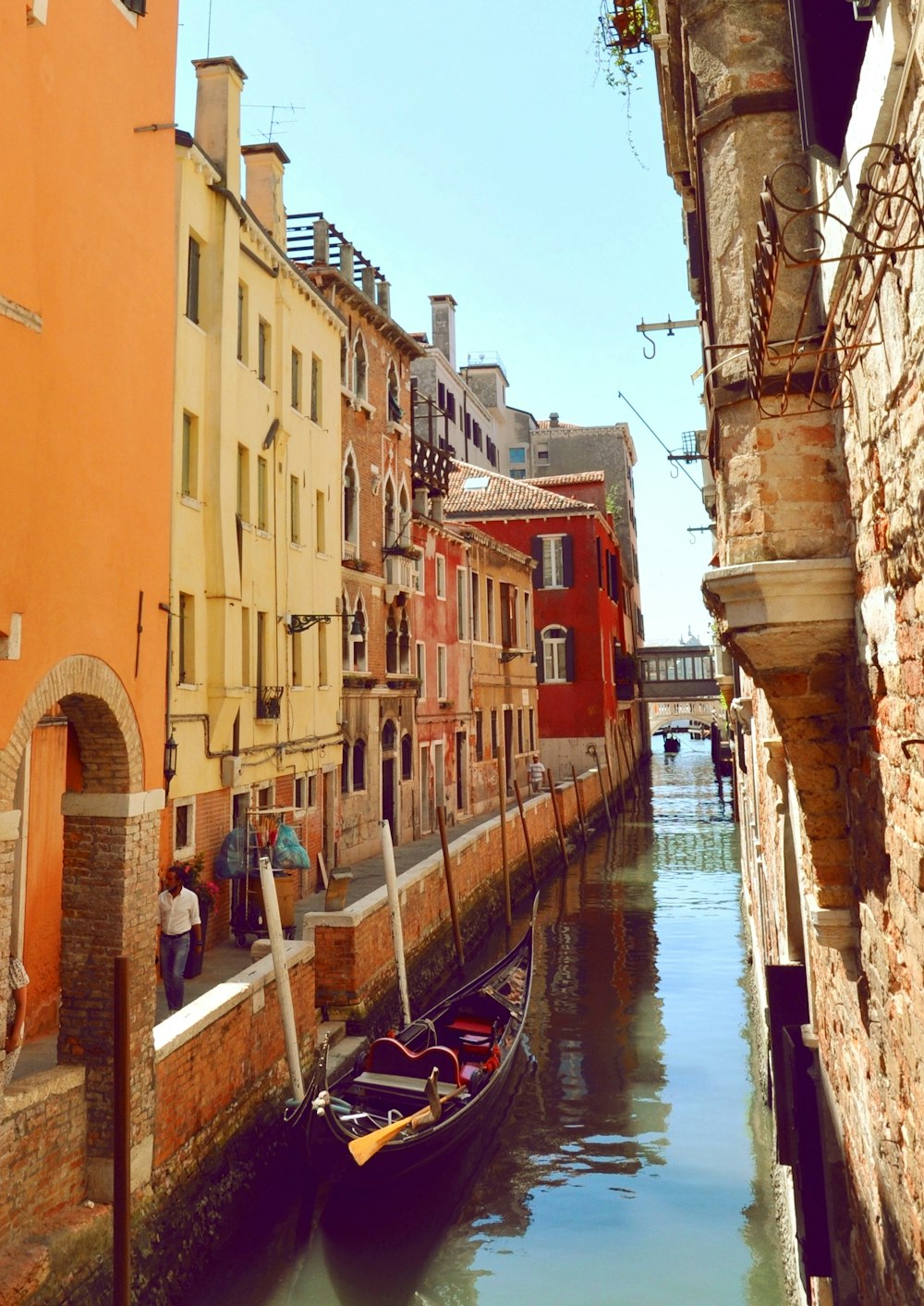 a canal with buildings along it