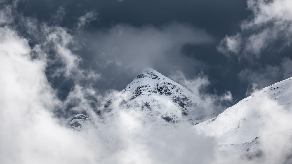 a mountain covered in snow