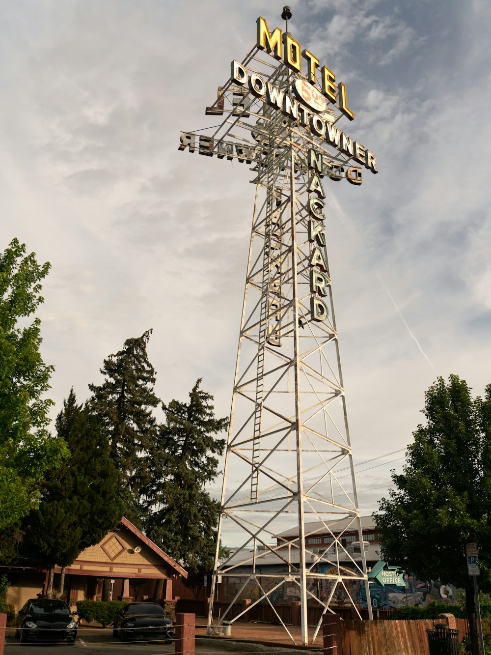 a tall metal tower