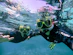 a person in scuba gear under water