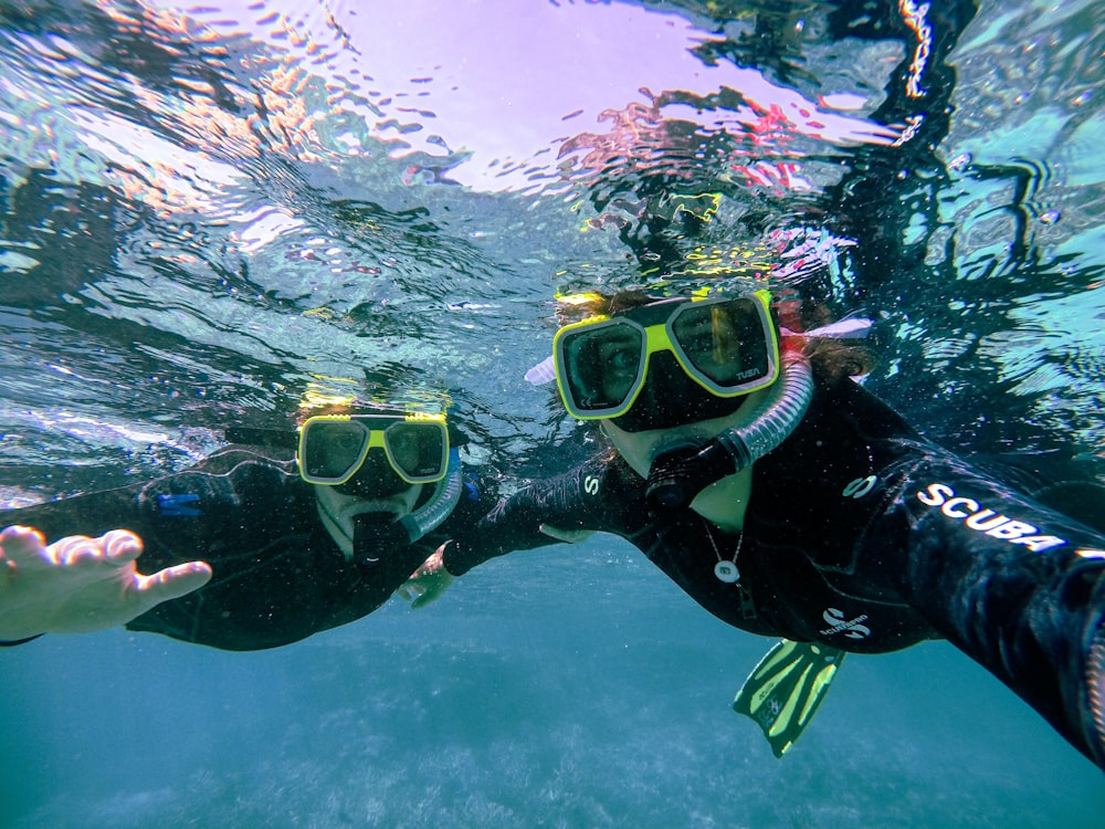 a person in scuba gear under water