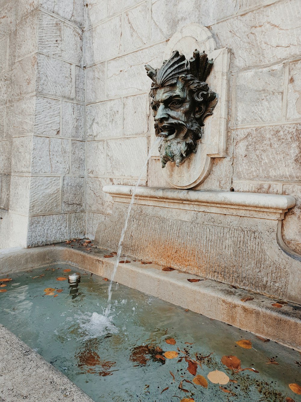 a fountain with water coming out of it