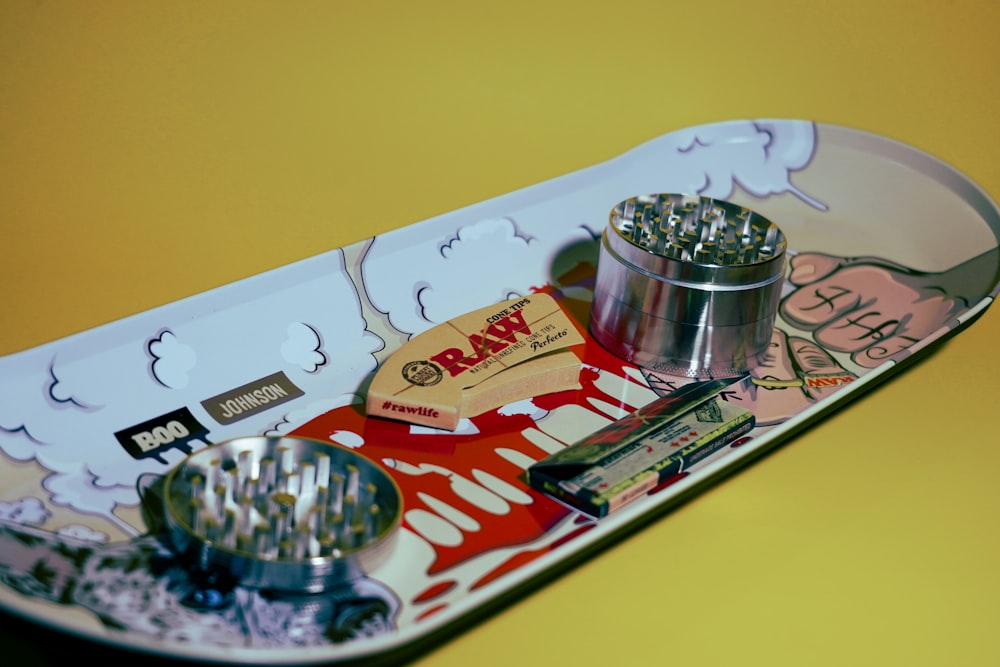 a stack of cards on a table