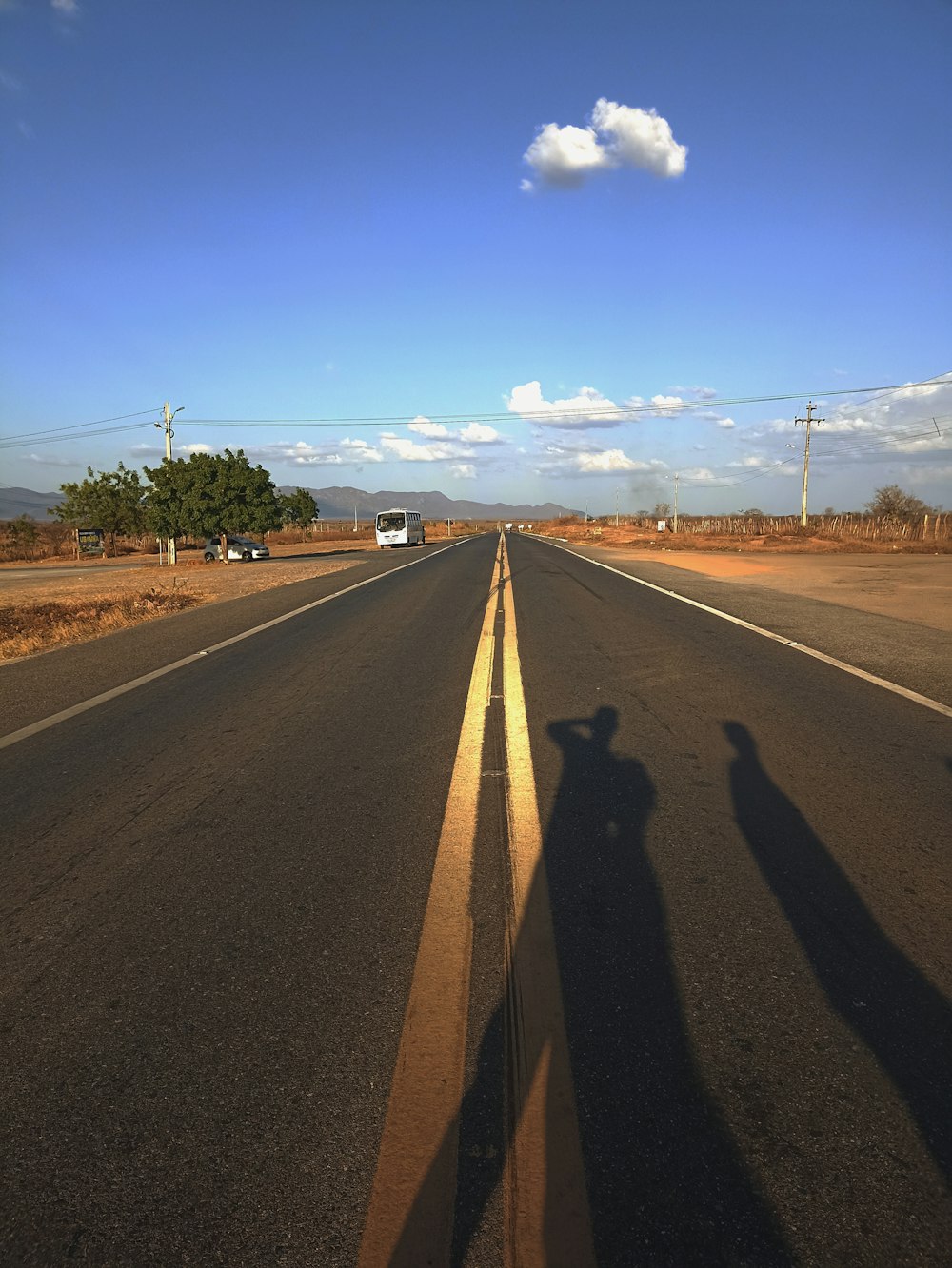 a road with a truck on it