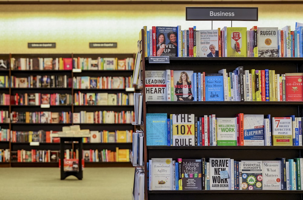 a shelf with books on it