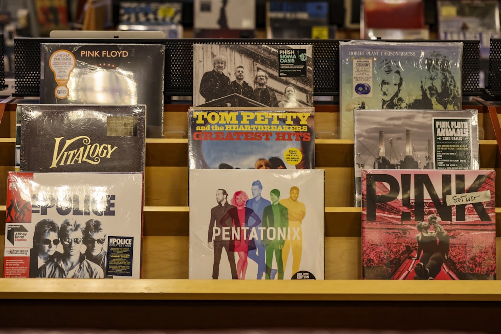 a group of books on a shelf