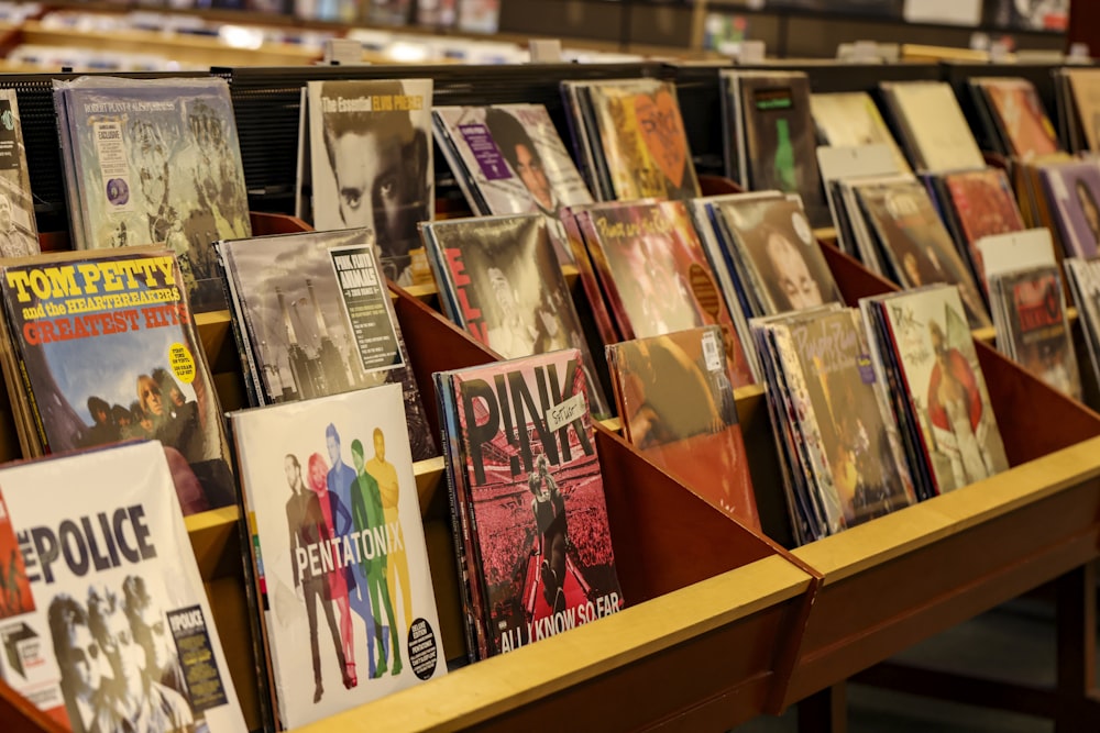 a shelf of books