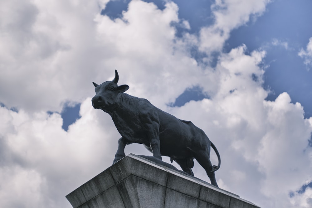 a statue of a bull