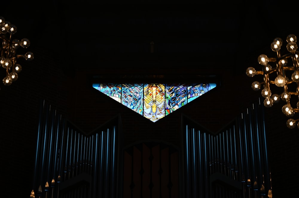 a stained glass window