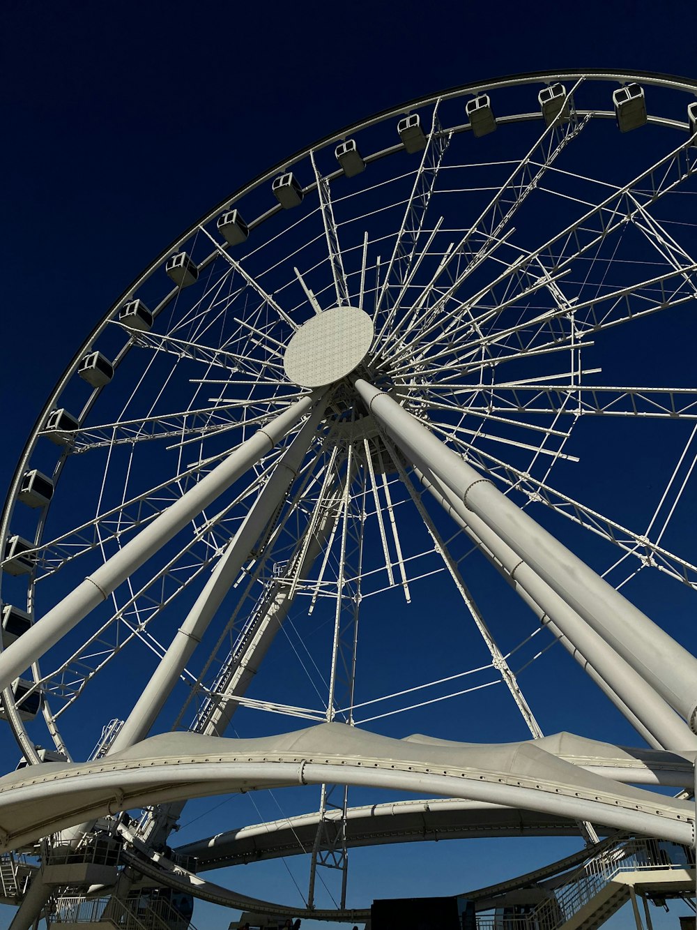 a ferris wheel at night