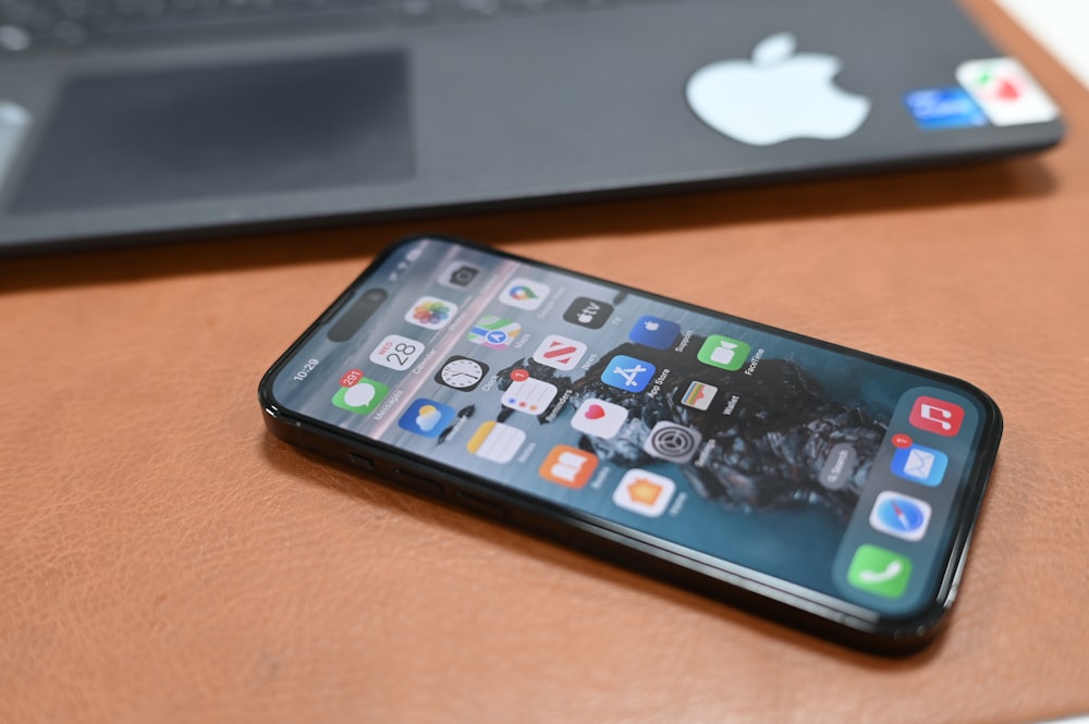 a cell phone on a table