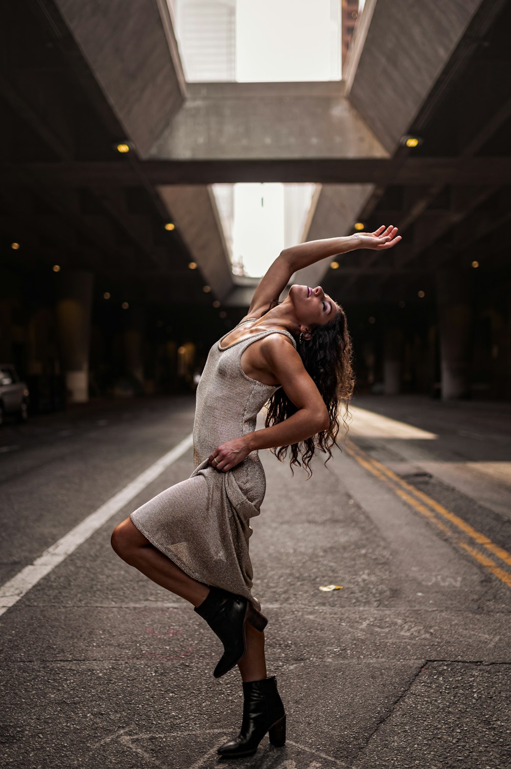 a person in a dress dancing