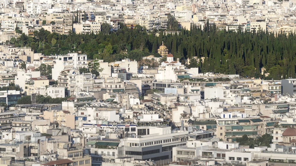 a city with many buildings