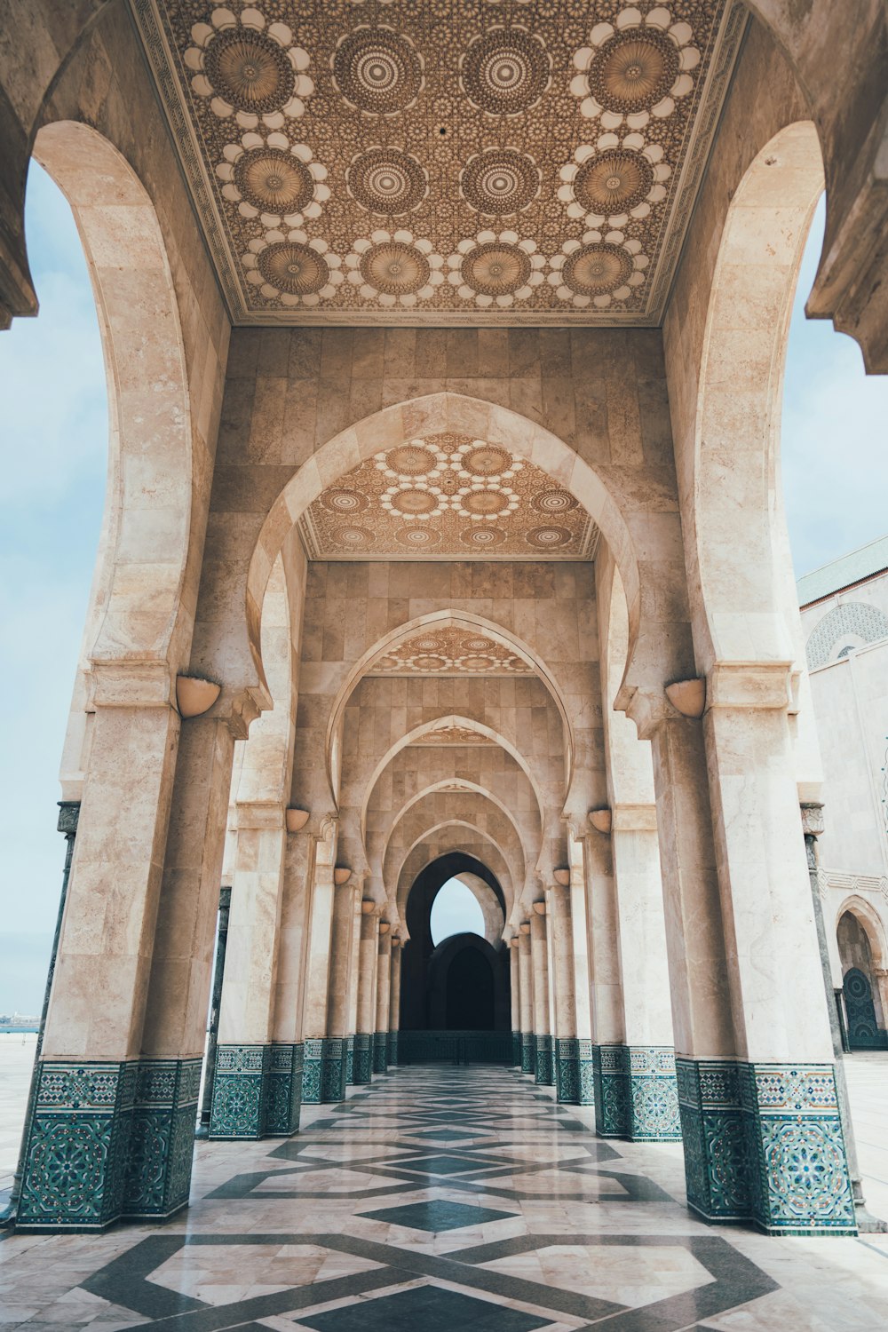 a building with a large archway