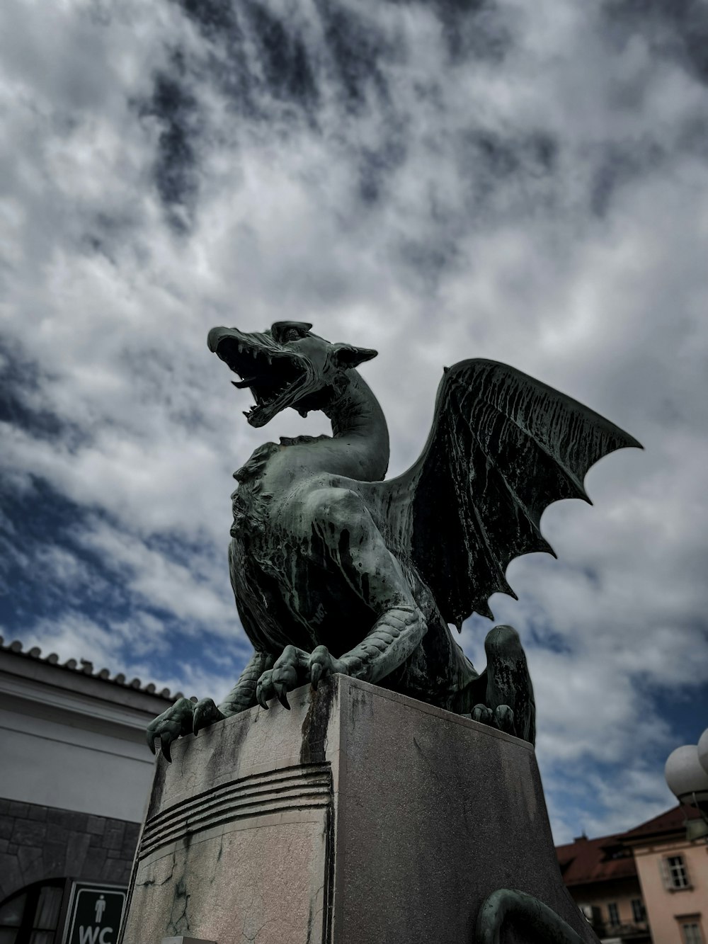 a statue of a person with wings