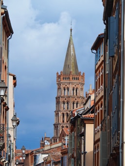 a tall building with a pointy tower