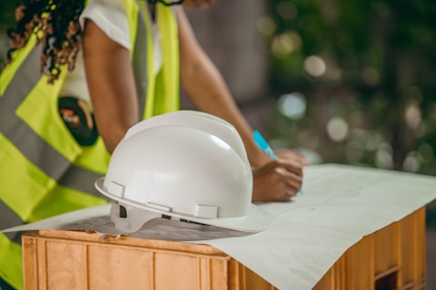 a person wearing a helmet