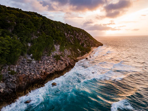 Plage rocheuse et nature haïtienne