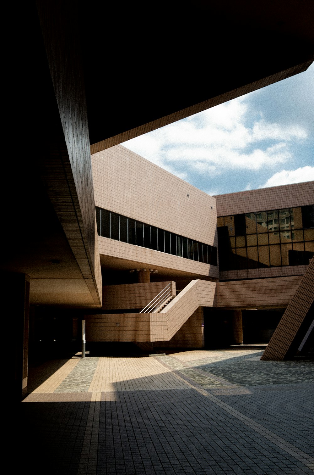 a building with a staircase