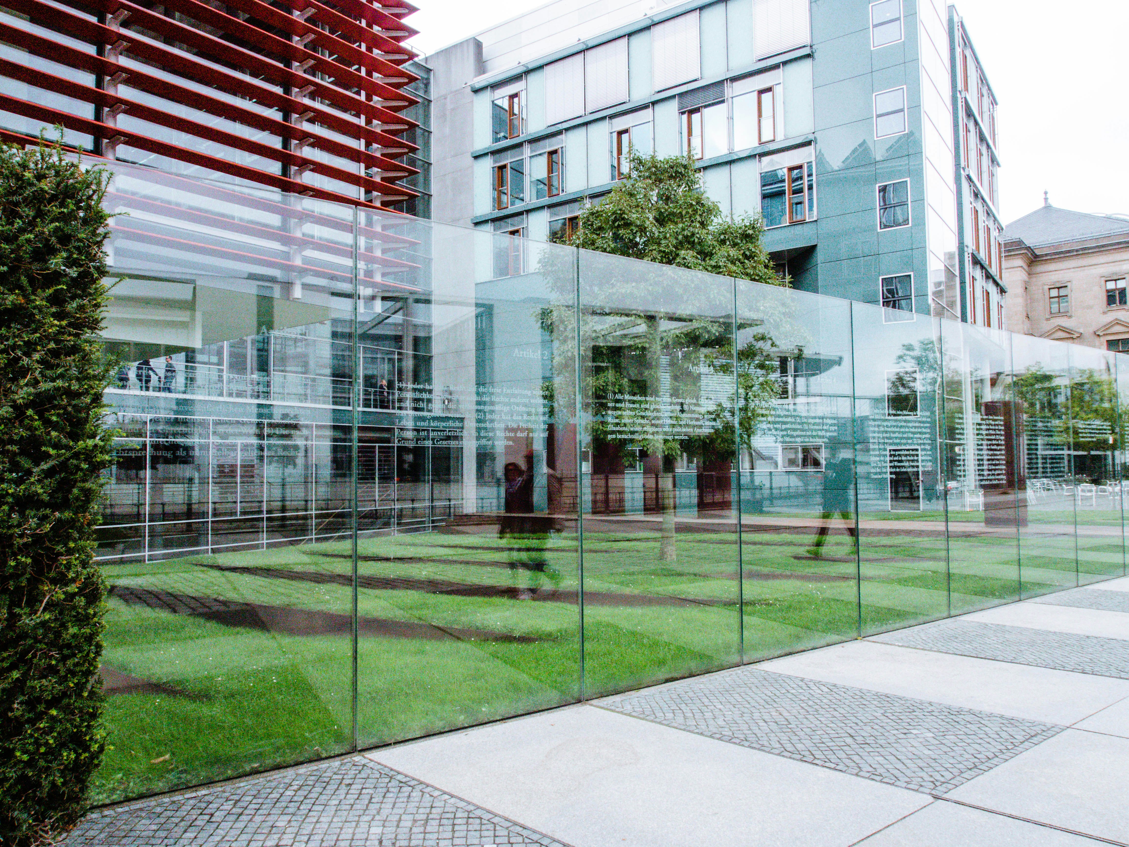 a building with a glass front